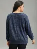 Solid Heather V Neck Sequin T-shirt sold by Bloomchic