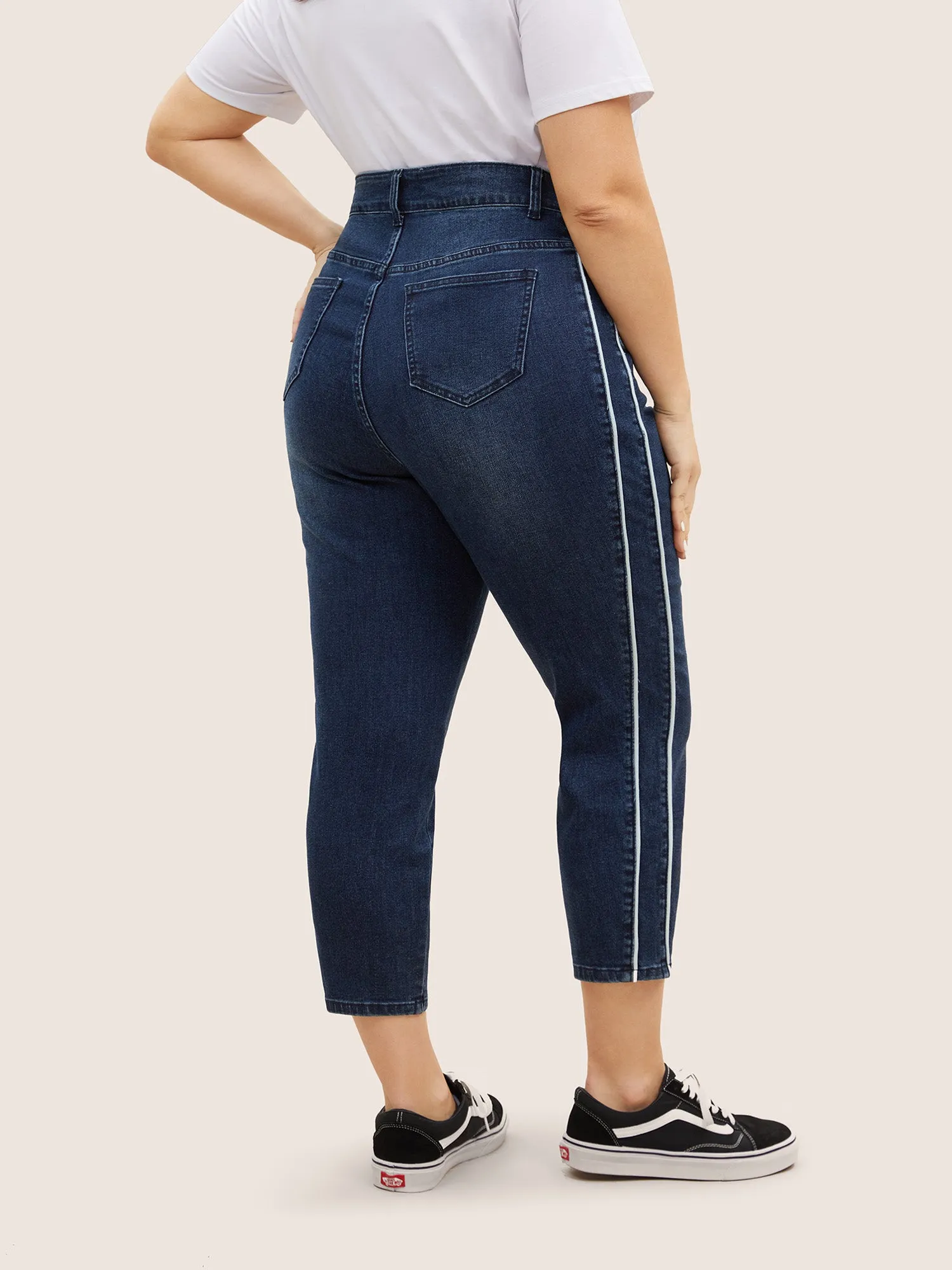 Basics Contrast Trim Skinny Jeans sold by Bloomchic product image thumbnail 3