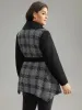 Plaid Belted Lapel Collar Button Up Coat sold by Bloomchic
