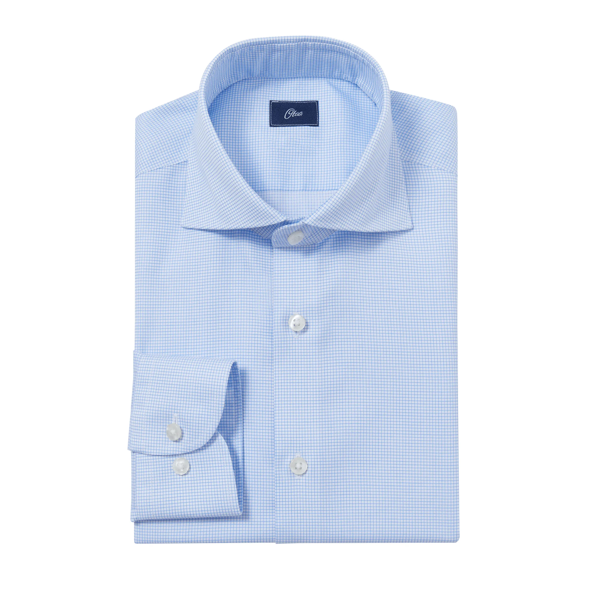 Bateman Blue Weave Lucious Non-Iron Shirt sold by OTAA