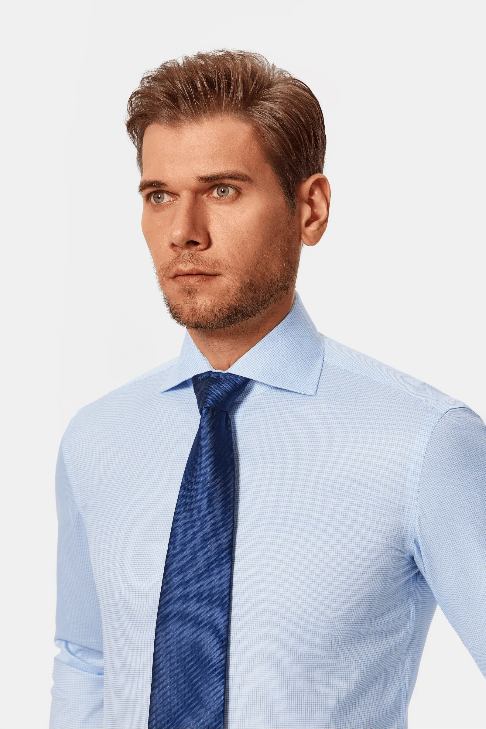 Bateman Blue Weave Lucious Non-Iron Shirt sold by OTAA product image thumbnail 3