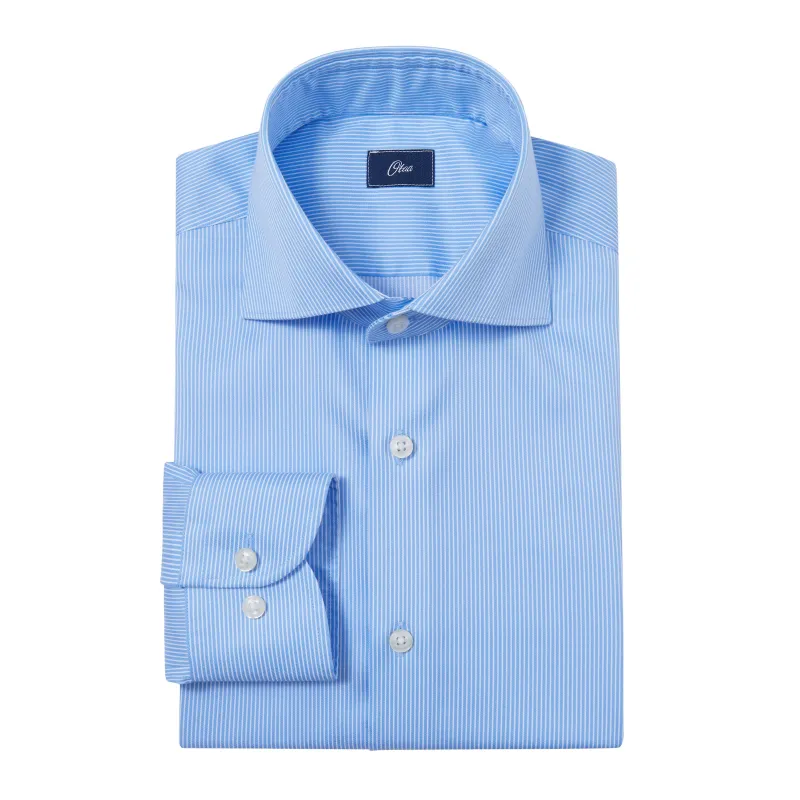 Washington White and Blue Twill Non-Iron Shirt made by OTAA