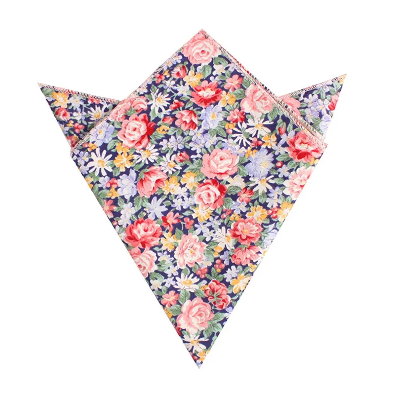 Pink Chrysanthemum Floral Pocket Square made by OTAA