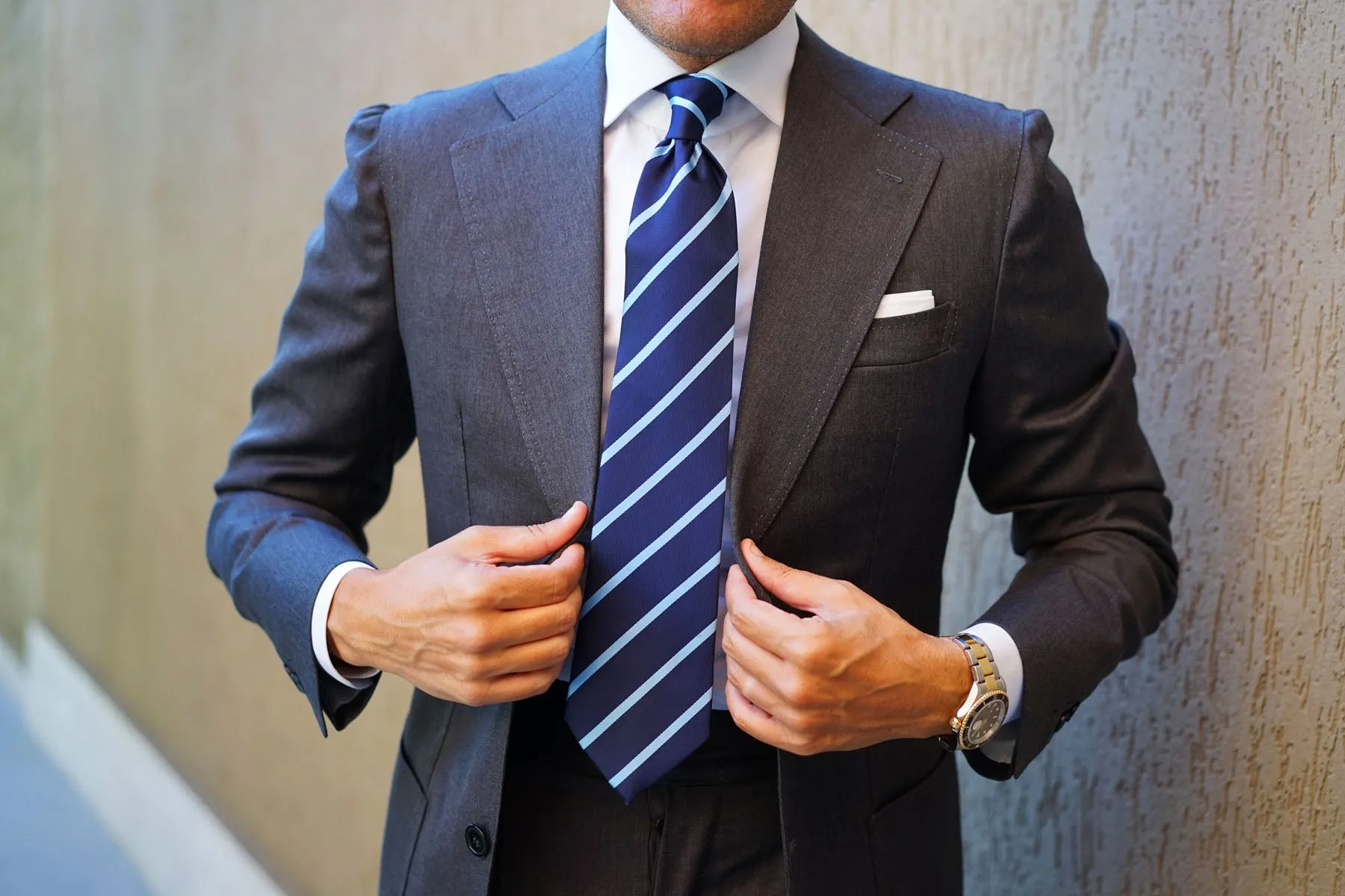 Blue Pencil Stripe Tie sold by OTAA product image thumbnail 4
