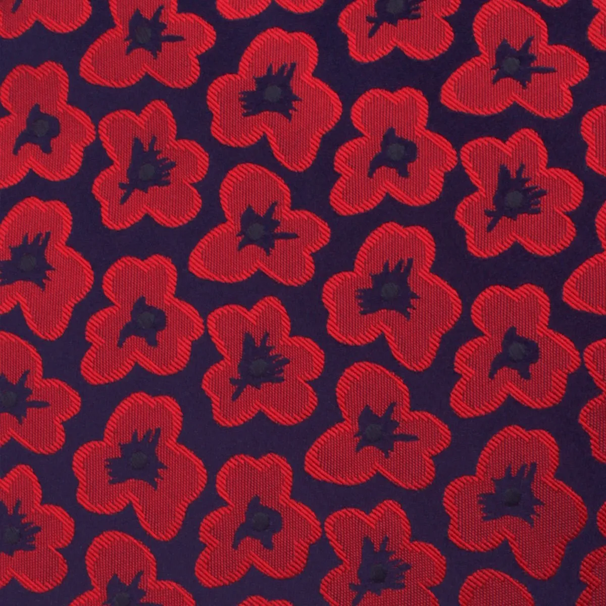 Red Poppy Floral Self Bow Tie sold by OTAA product image thumbnail 3