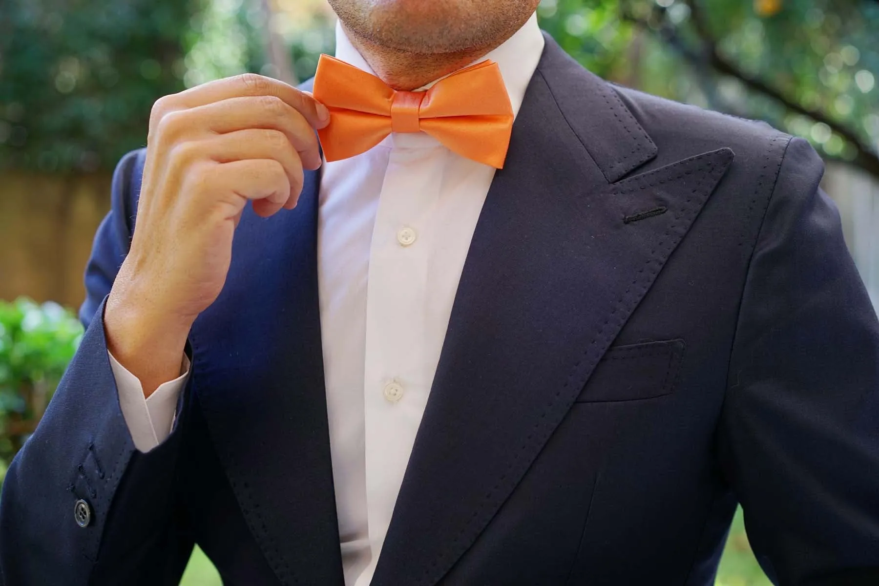 Orange Tangerine Satin Bow Tie sold by OTAA product image thumbnail 5