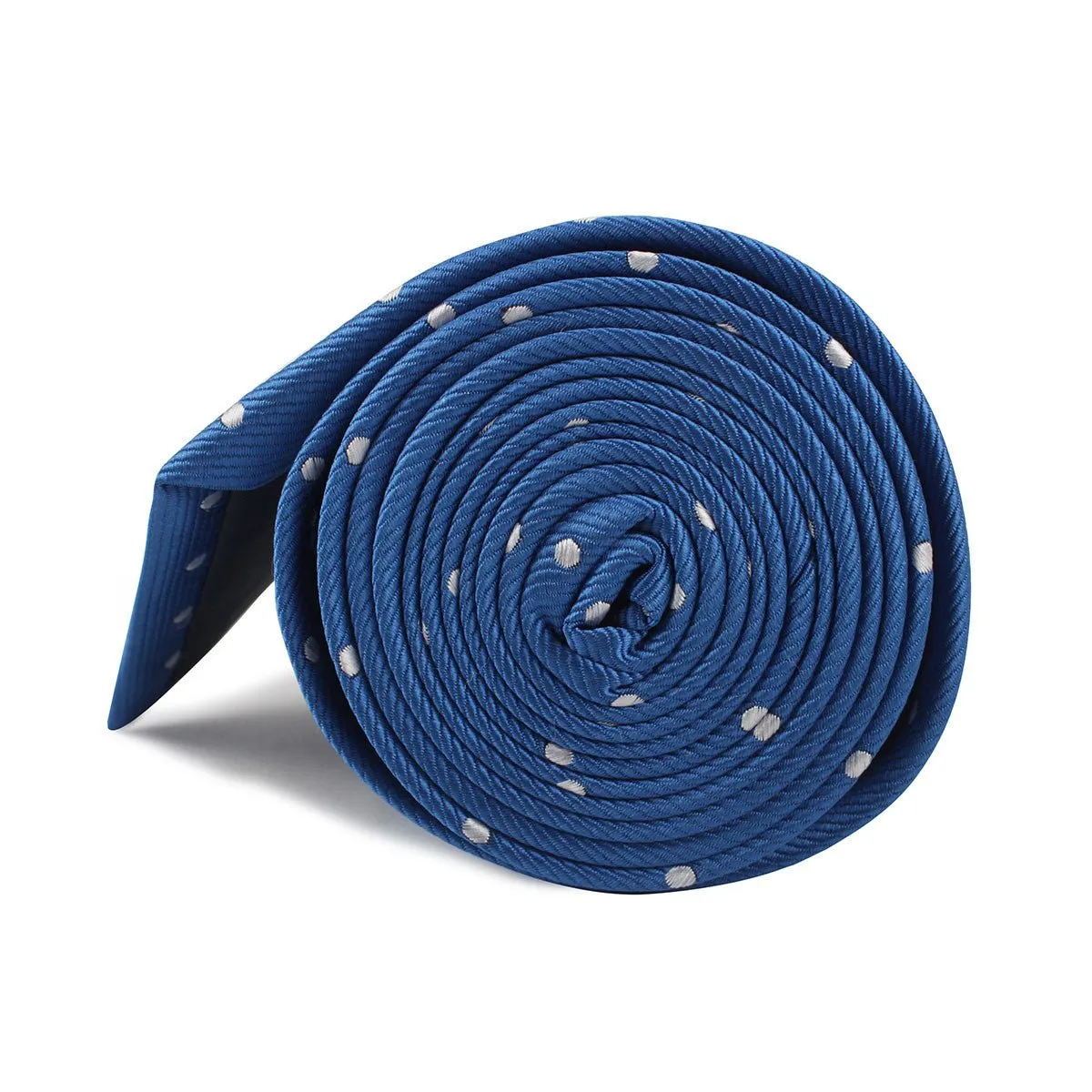 Royal Blue with White Polka Dots Necktie sold by OTAA product image thumbnail 4