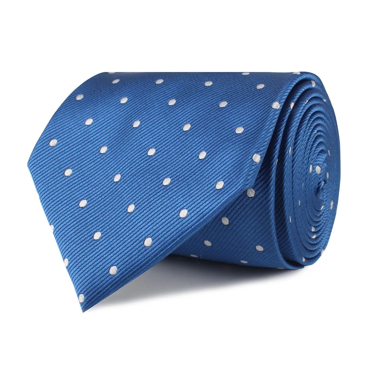 Royal Blue with White Polka Dots Necktie sold by OTAA product image thumbnail 2