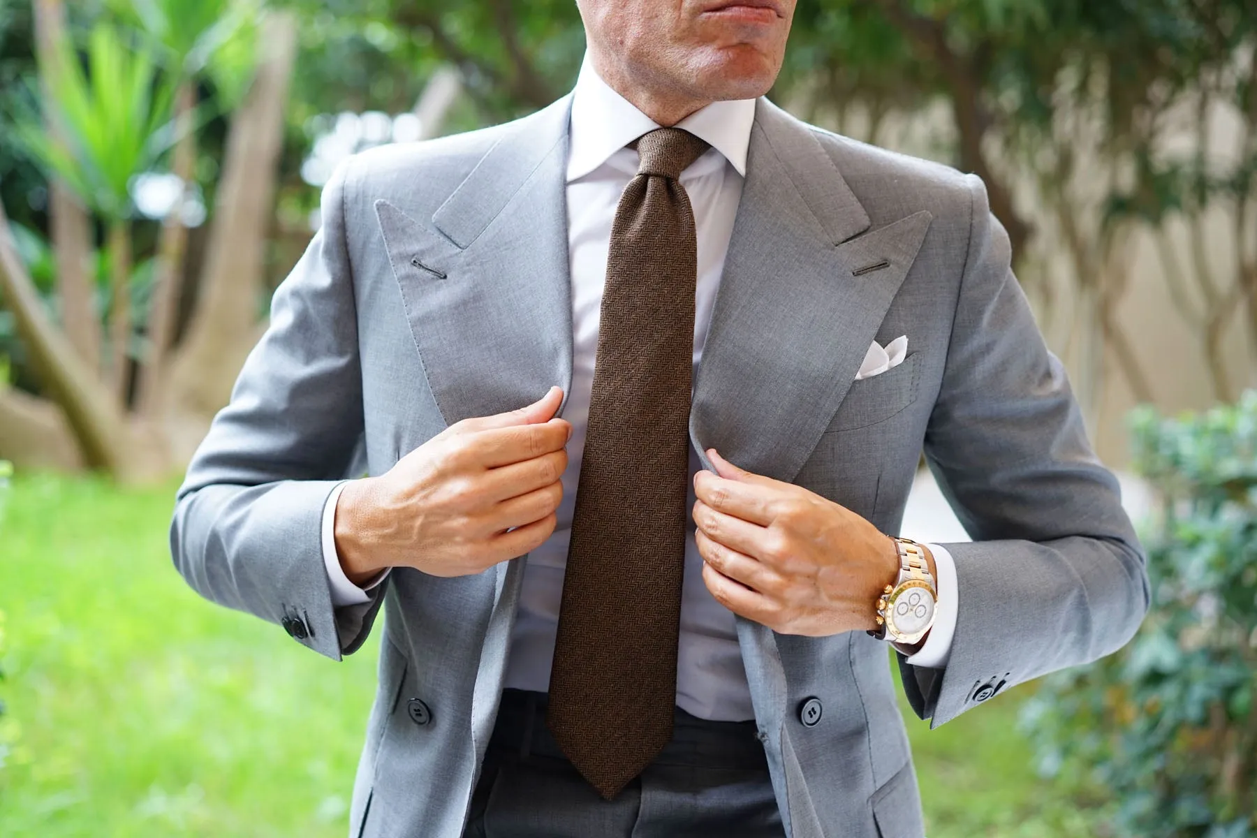 Cinnamon Herringbone Tie sold by OTAA product image thumbnail 4
