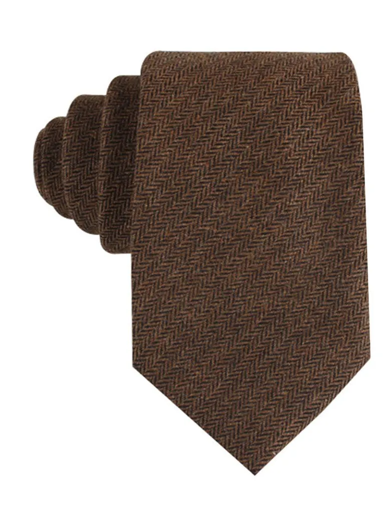 Cinnamon Herringbone Tie sold by OTAA