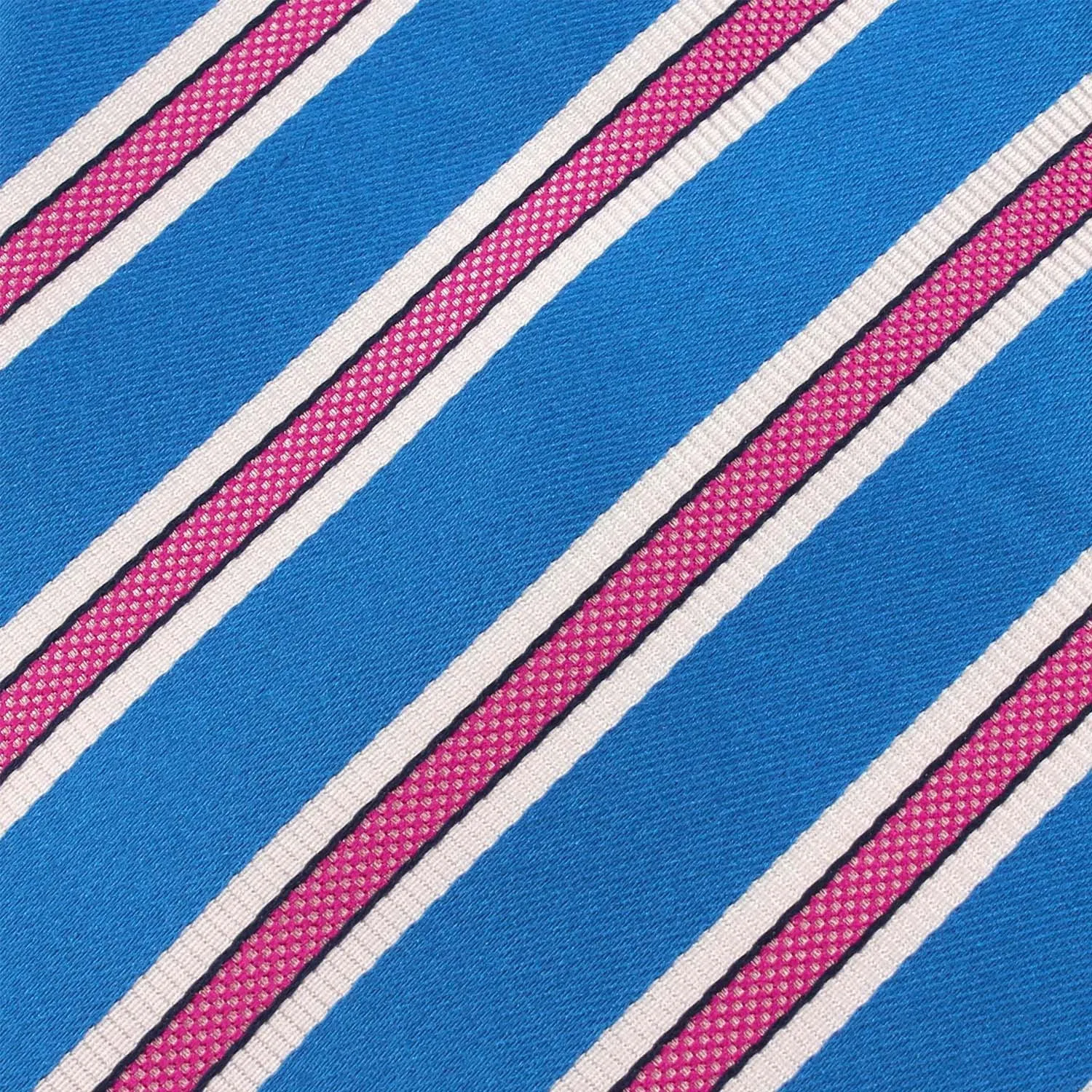 Light Blue Pocket Square with Pink Stripes sold by OTAA product image thumbnail 2
