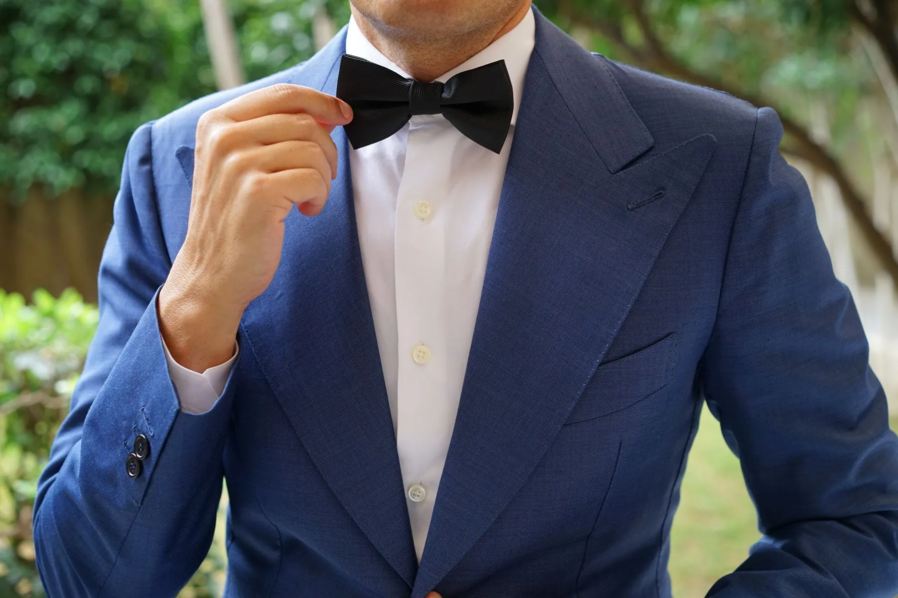 Black Twill Bow Tie sold by OTAA product image thumbnail 5