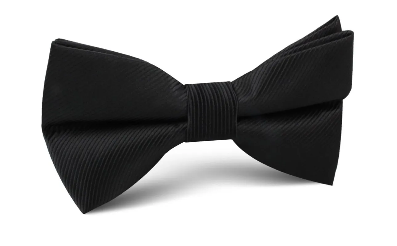 Black Twill Bow Tie made by OTAA