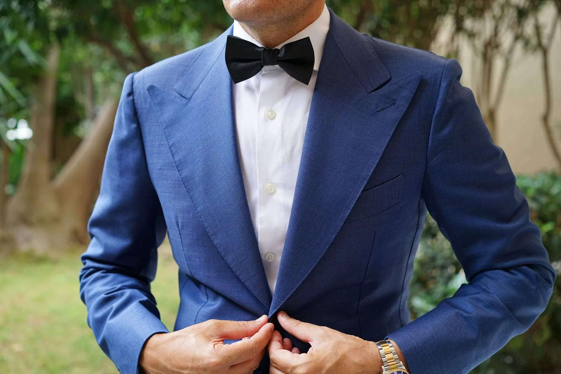 Black Twill Bow Tie sold by OTAA product image thumbnail 3