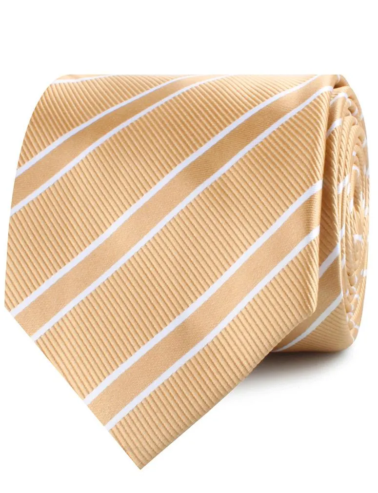 Champagne Gold Double Stripe Necktie sold by OTAA product image thumbnail 2