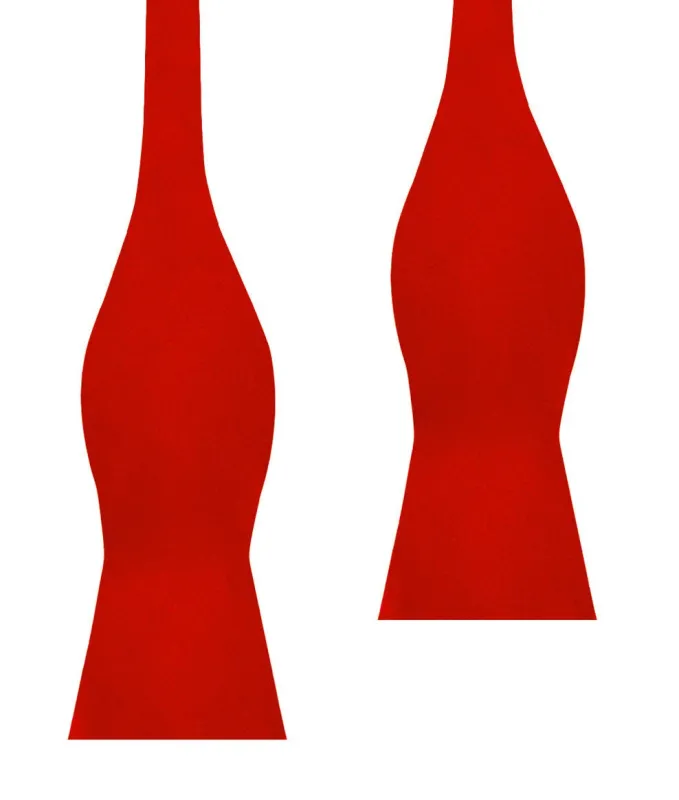 Red Cherry Satin Self Bow Tie made by OTAA