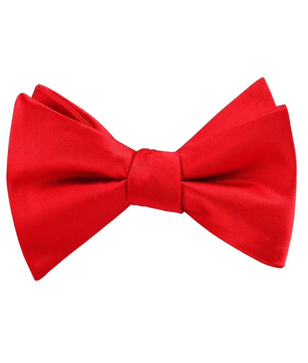 Red Cherry Satin Self Bow Tie sold by OTAA product image thumbnail 2