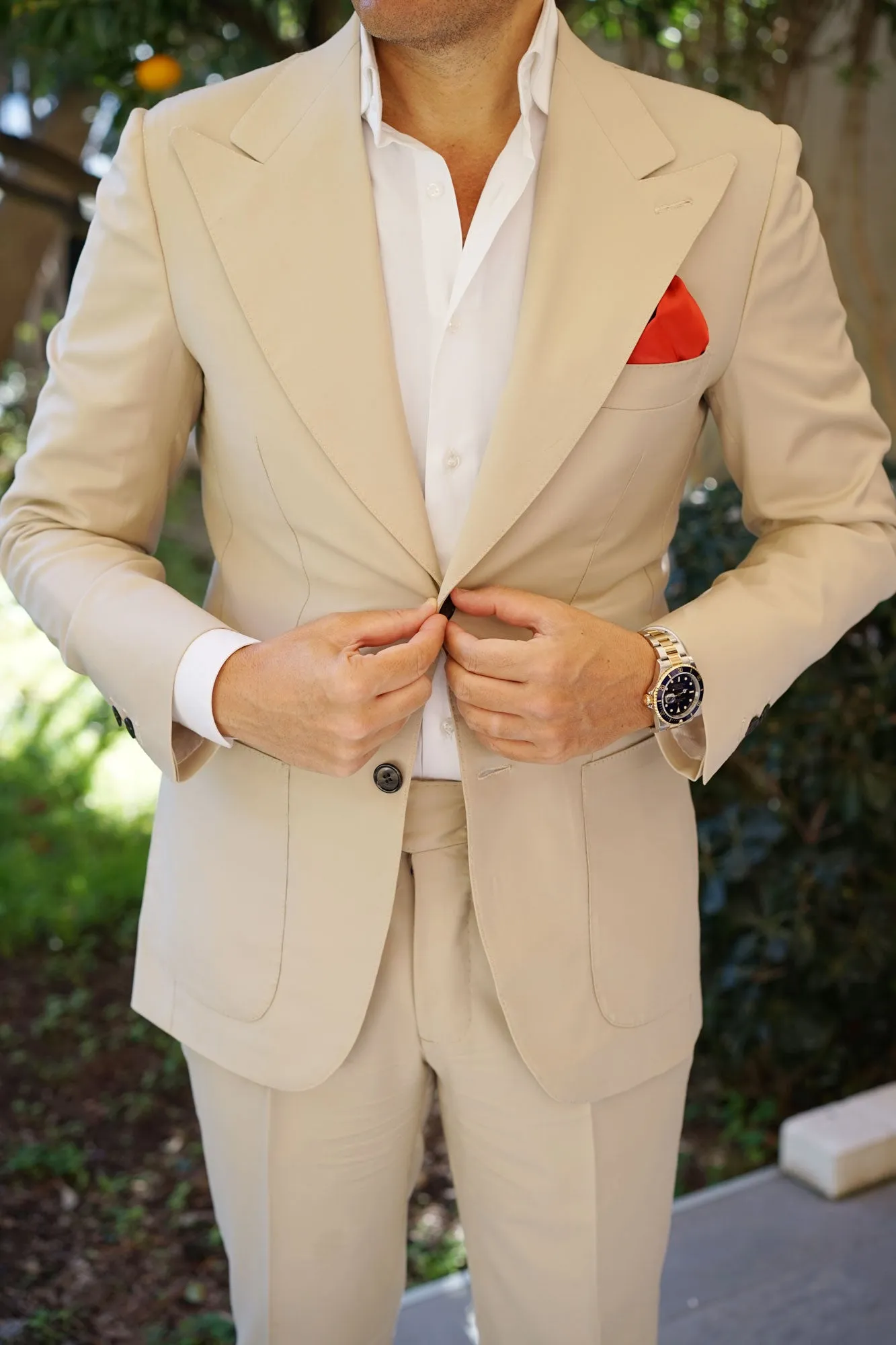 Red Cherry Satin Pocket Square sold by OTAA product image thumbnail 4