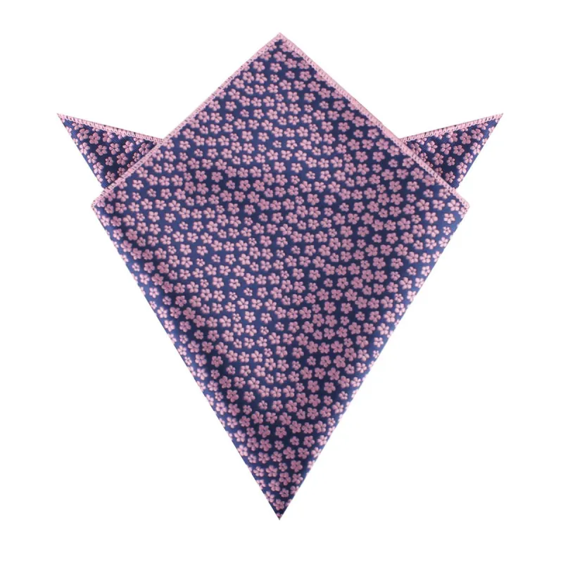 Pink Plum Blossom Floral Pocket Square made by OTAA