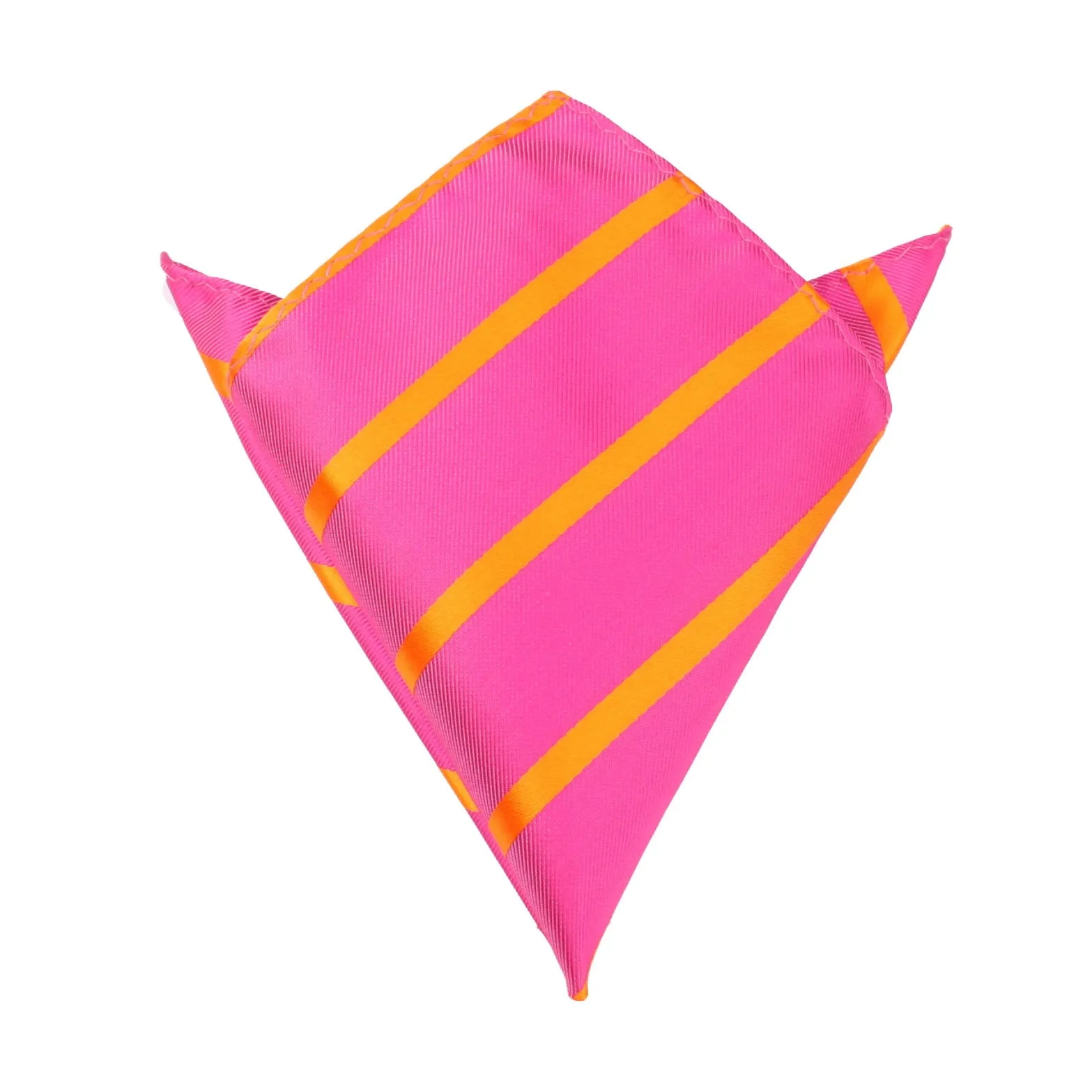 Hot Pink with Orange Diagonal Pocket Square sold by OTAA
