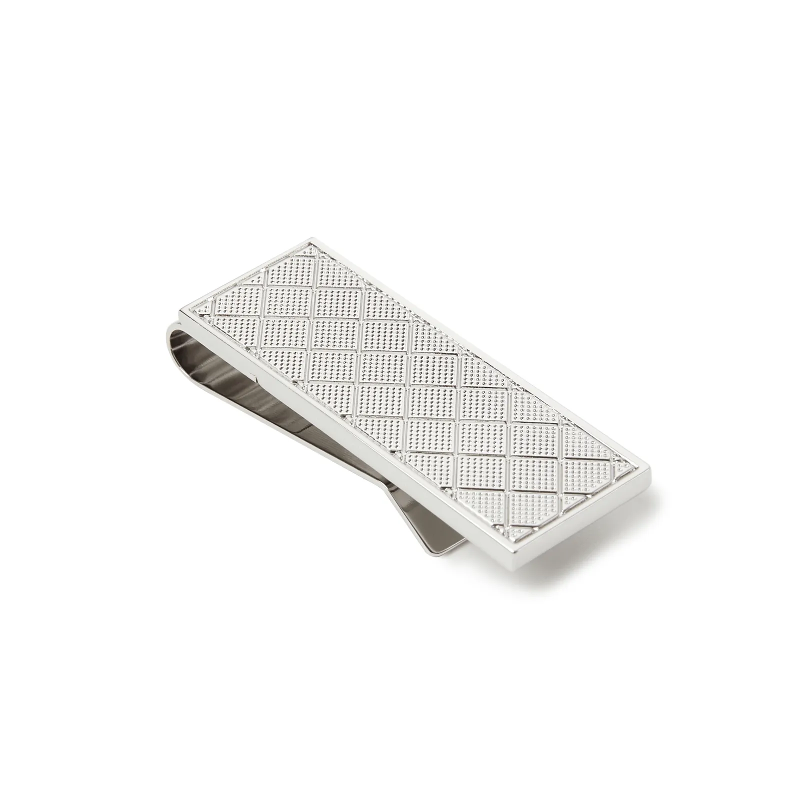 Silver Diamond Grid Executive Money Clip sold by OTAA