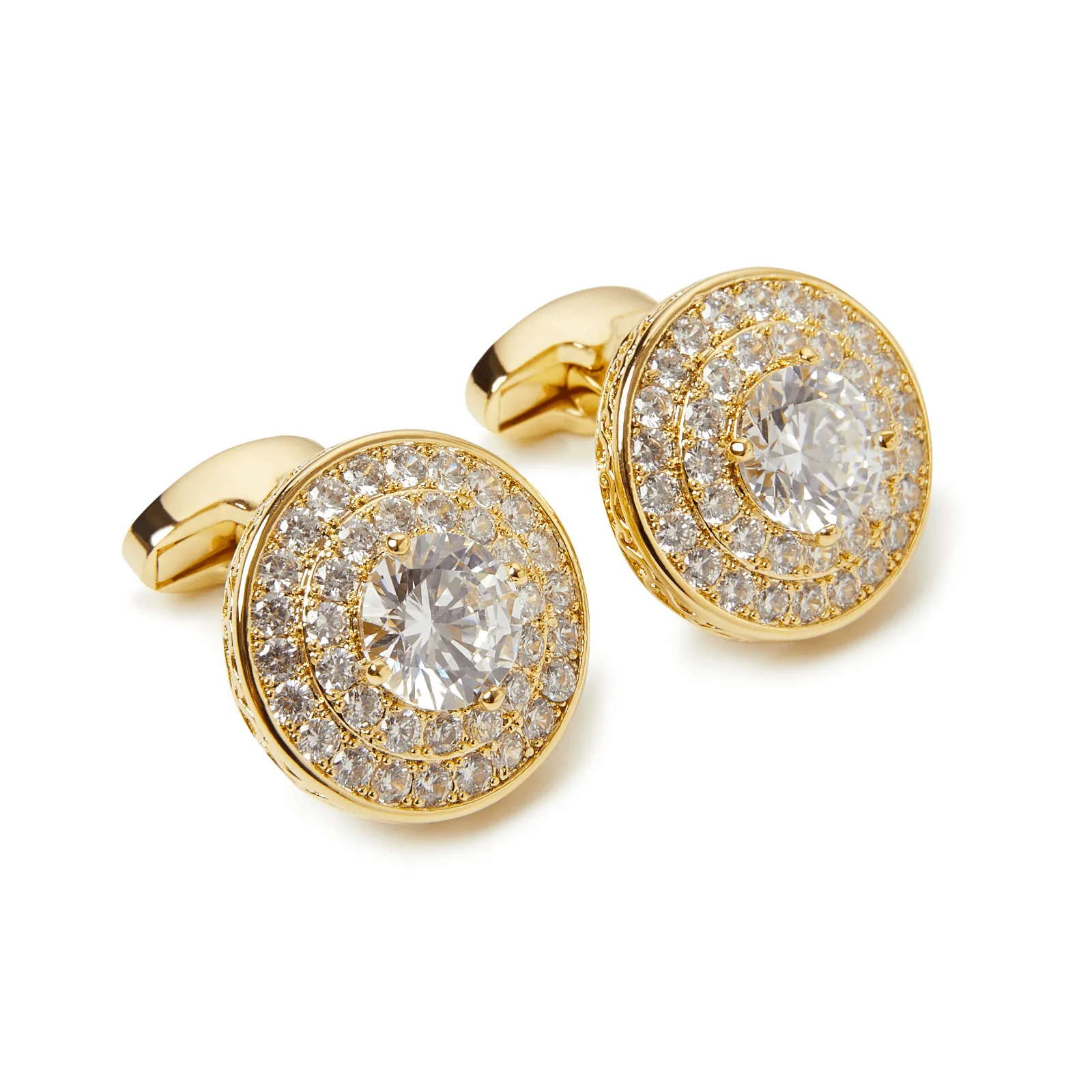 Geneva Crystal Halo Cufflinks sold by OTAA product image thumbnail 2