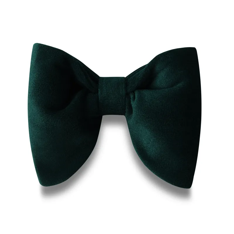 Bond Dark Green Velvet Butterfly Bow Tie made by OTAA