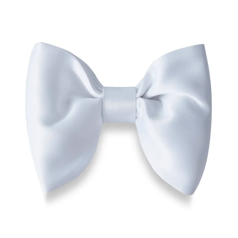 White Satin Butterfly Bow Tie made by OTAA