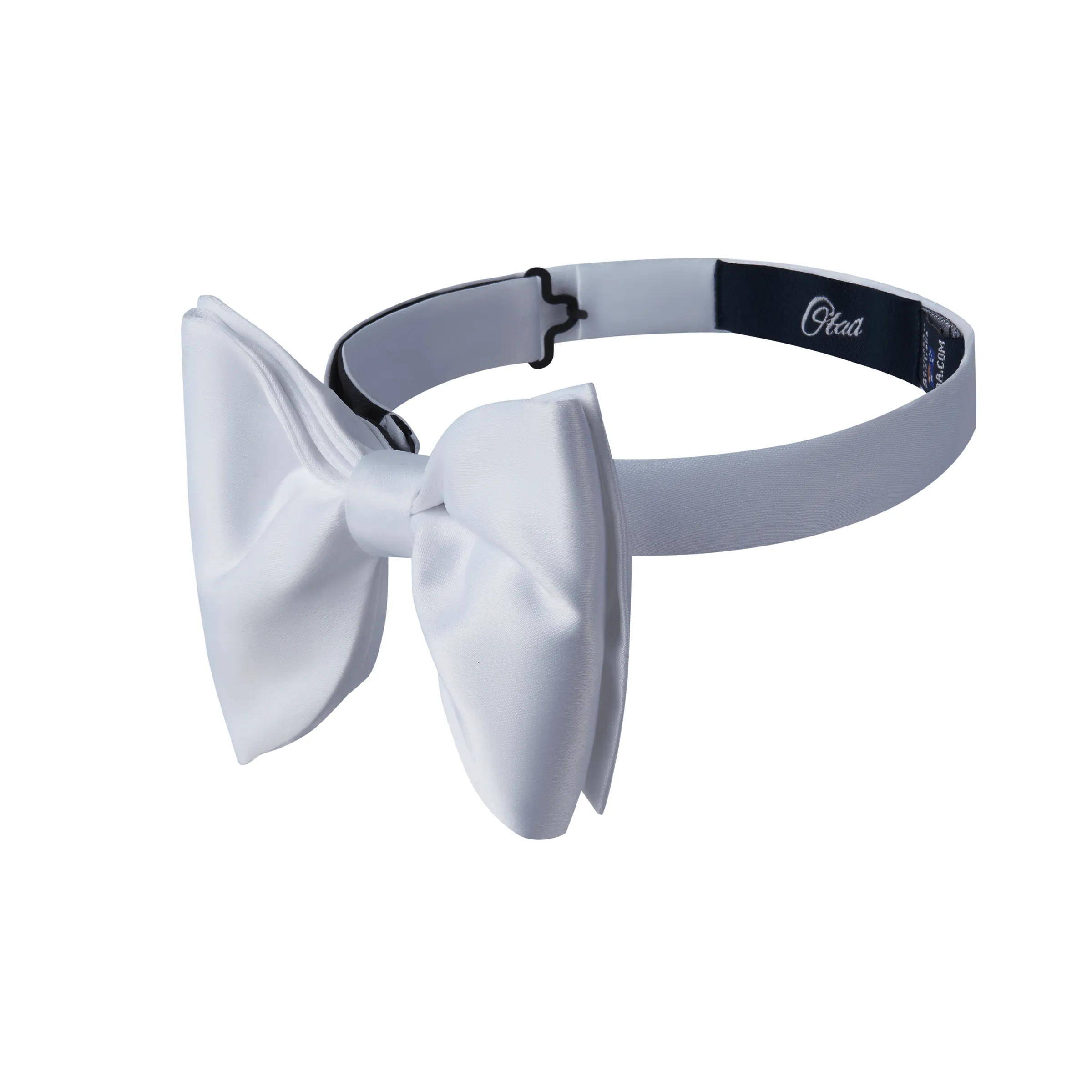White Satin Butterfly Bow Tie sold by OTAA product image thumbnail 2
