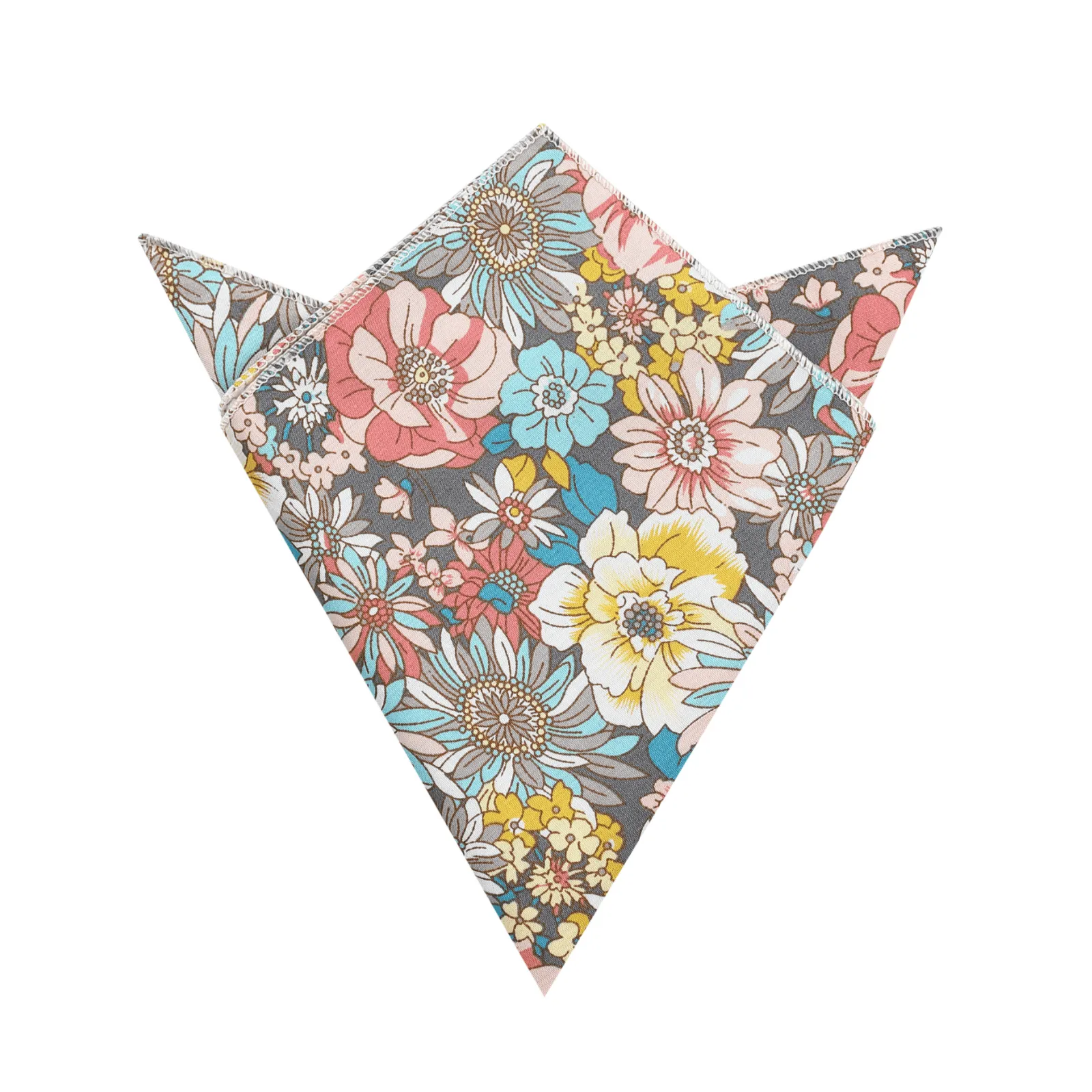 Riviera Bloom Floral Pocket Square sold by OTAA