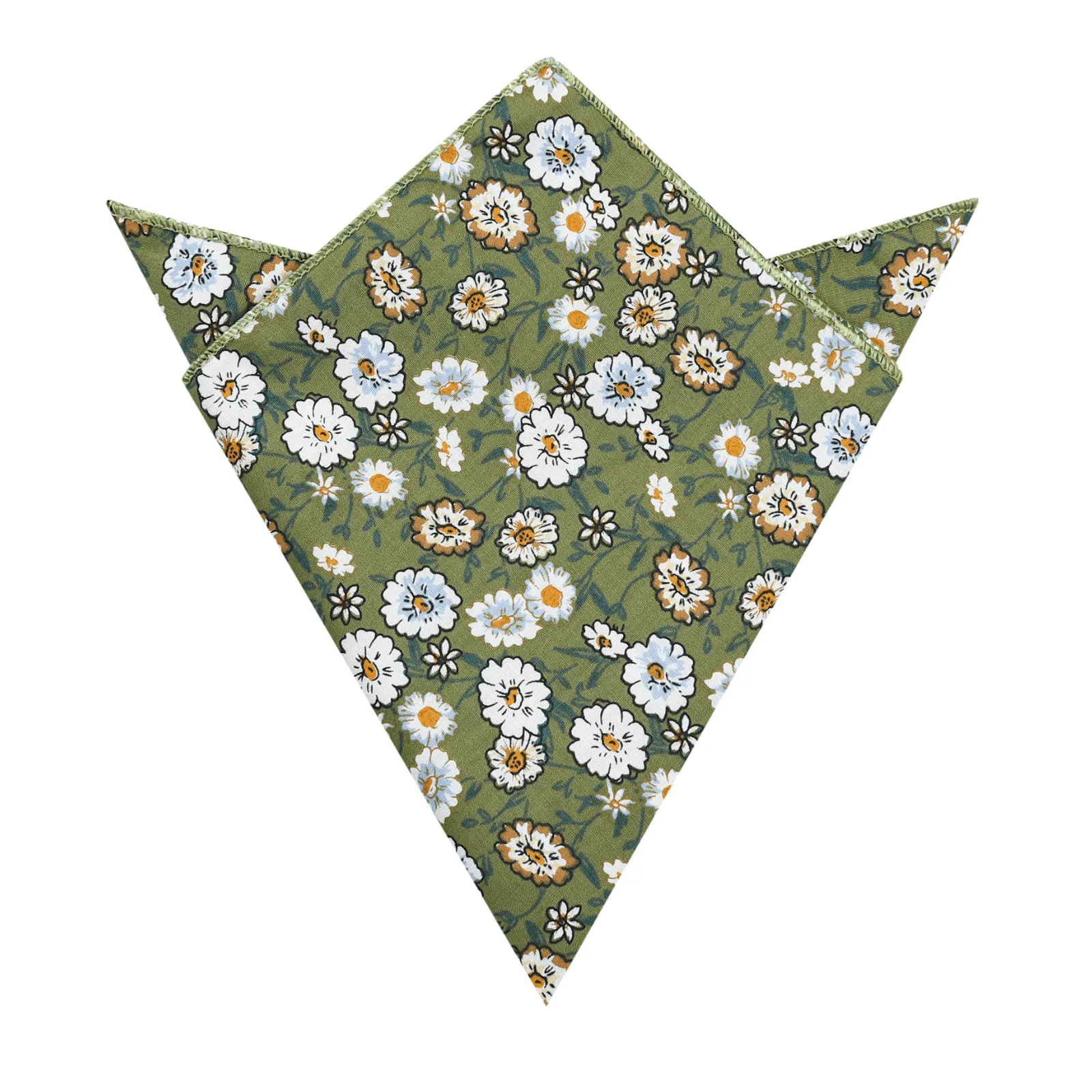 Greenfield Daisy Floral Pocket Square sold by OTAA