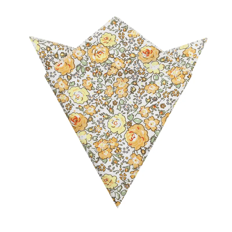 Seville Citrus Blossom Pocket Square made by OTAA