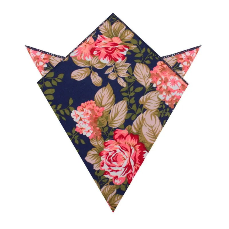 Hawaiian Pink Floral Pocket Square made by OTAA