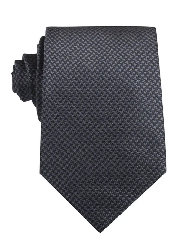 Black Houndstooth Pattern Necktie made by OTAA