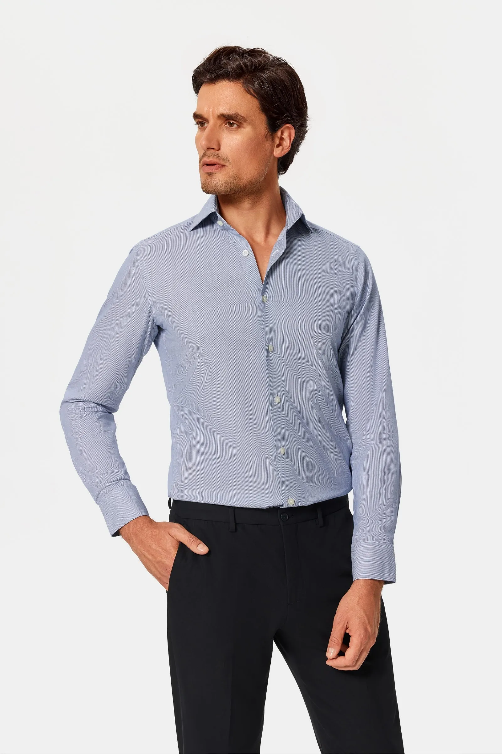 Hanna Blue Twill Non-Iron Shirt sold by OTAA product image thumbnail 2