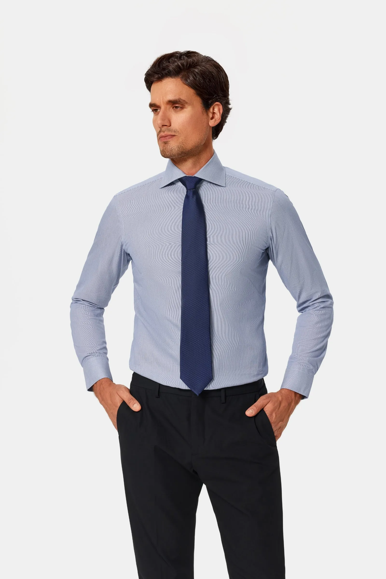 Hanna Blue Twill Non-Iron Shirt sold by OTAA product image thumbnail 4