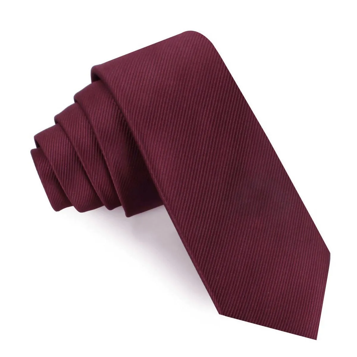 Dark Merlot Wine Twill Skinny Tie sold by OTAA