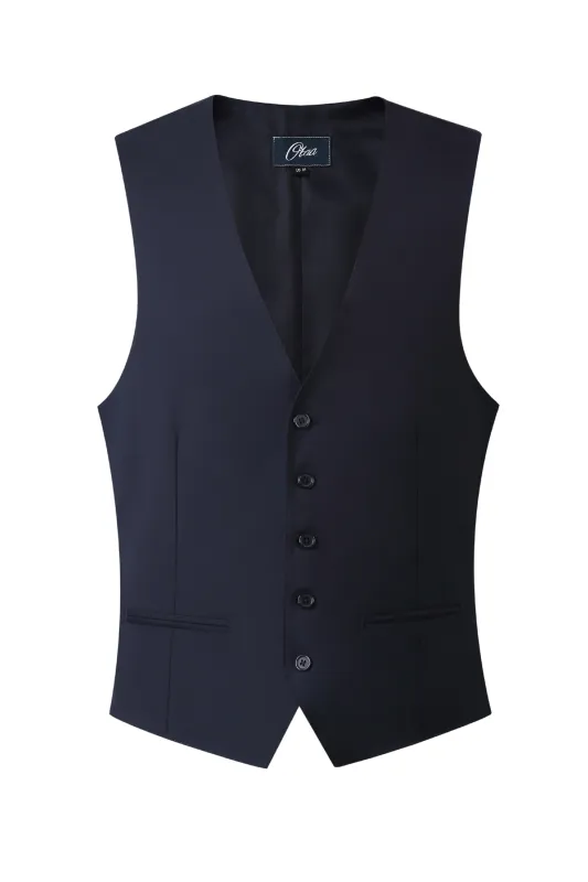Navy Blue Tailored Waistcoat Vest made by OTAA
