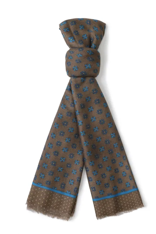 Espresso Floreale Scarf made by OTAA