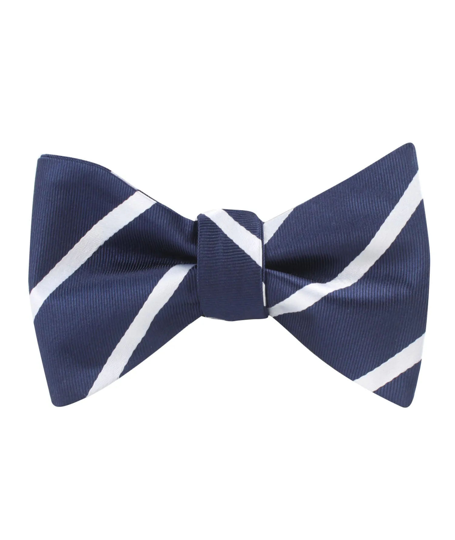 Navy Blue Pencil Stripe Self Bow Tie sold by OTAA product image thumbnail 2
