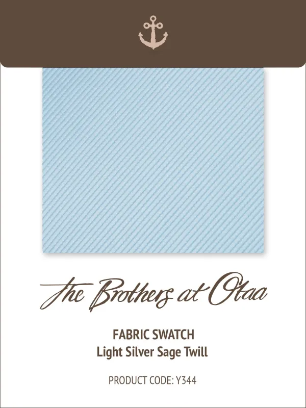 Fabric Swatch (Y344) - Light Silver Sage Twill made by OTAA