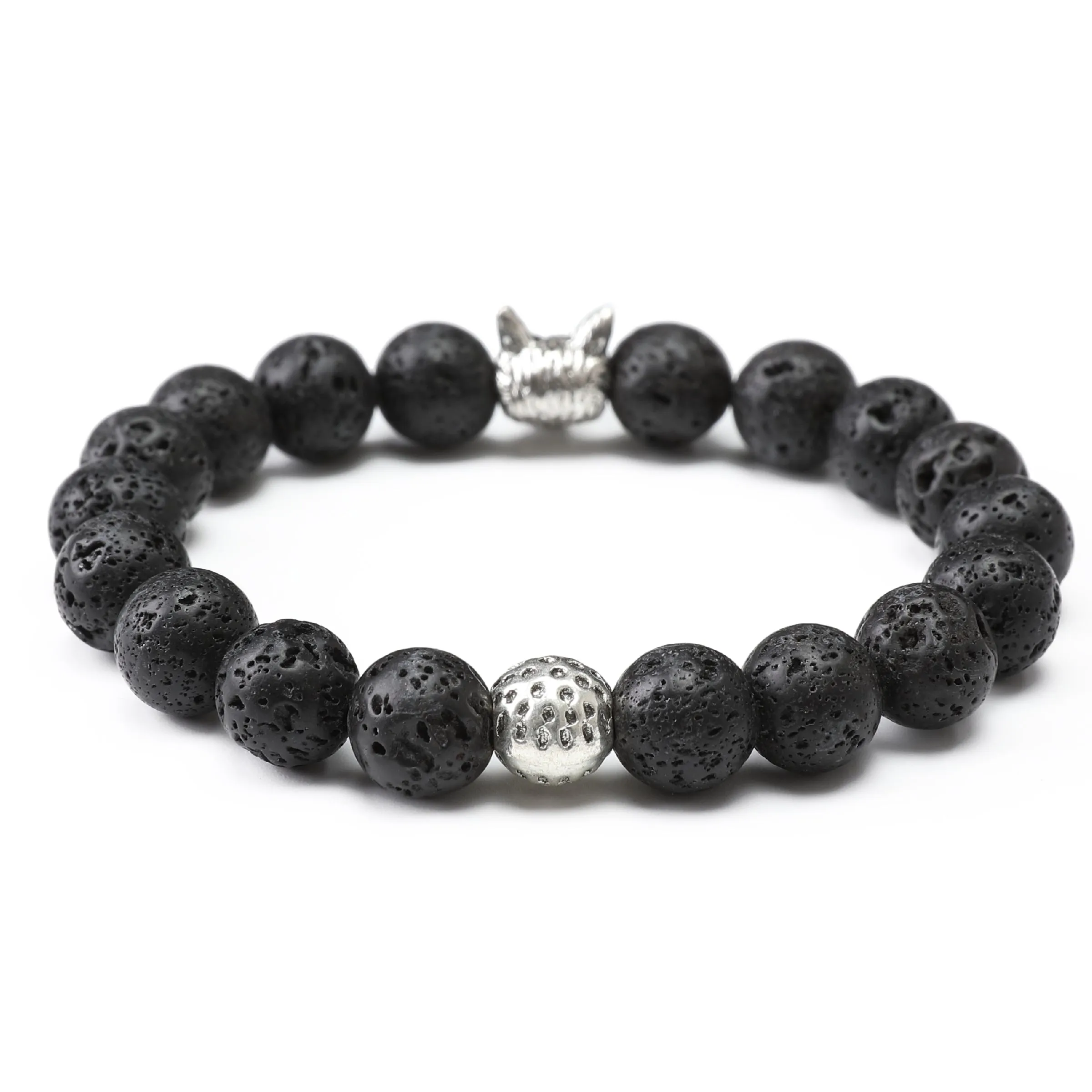 Fenrir Wolf Lava Stone Bracelet sold by OTAA product image thumbnail 2