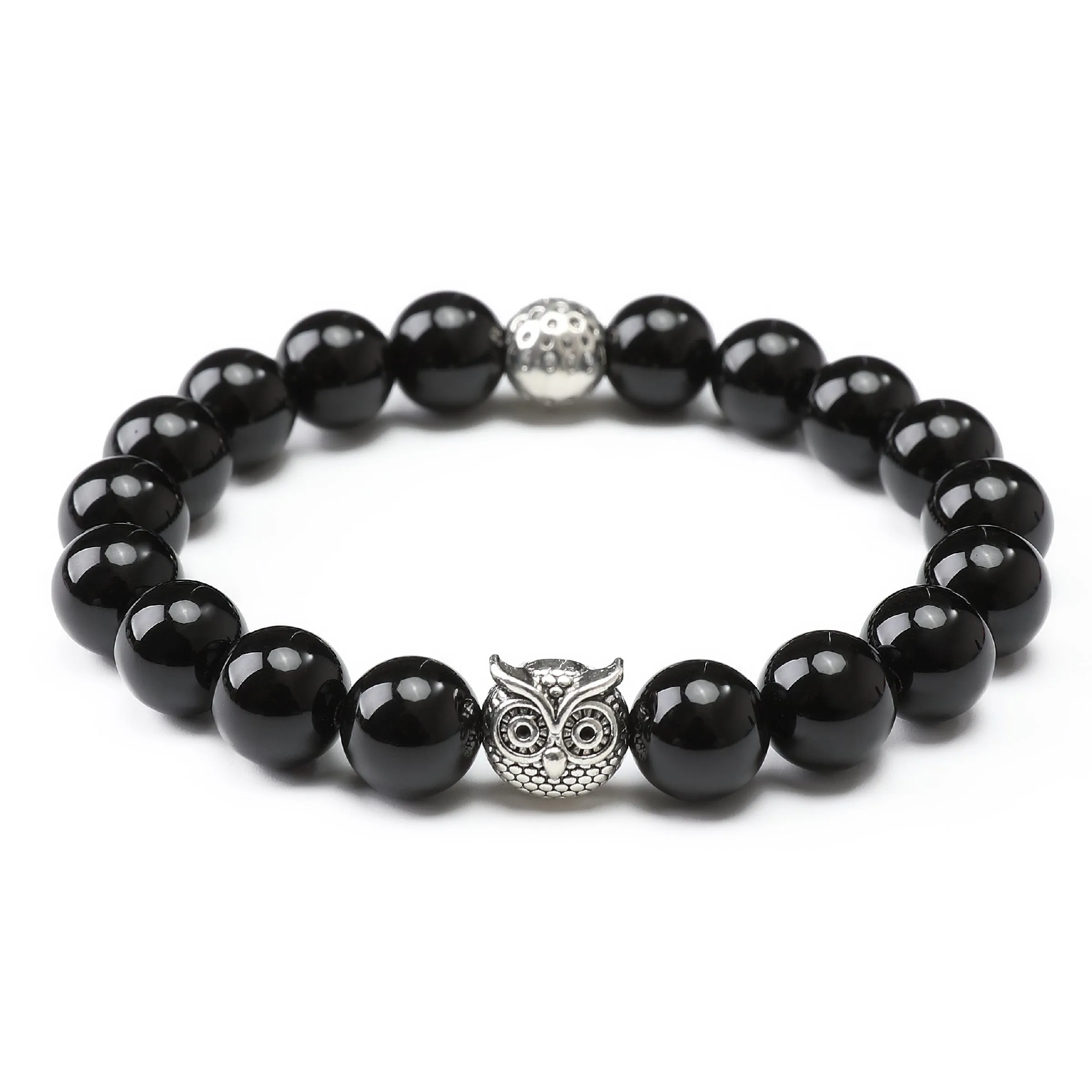 Black Onyx Hedwig Owl Bracelet sold by OTAA