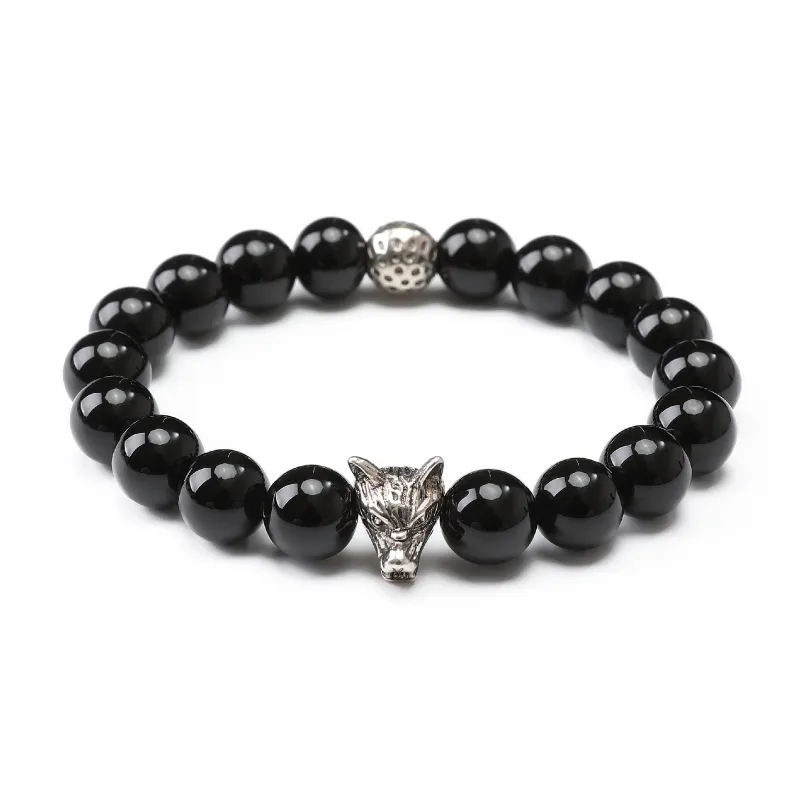 Wild Wolf Onyx Bracelet made by OTAA