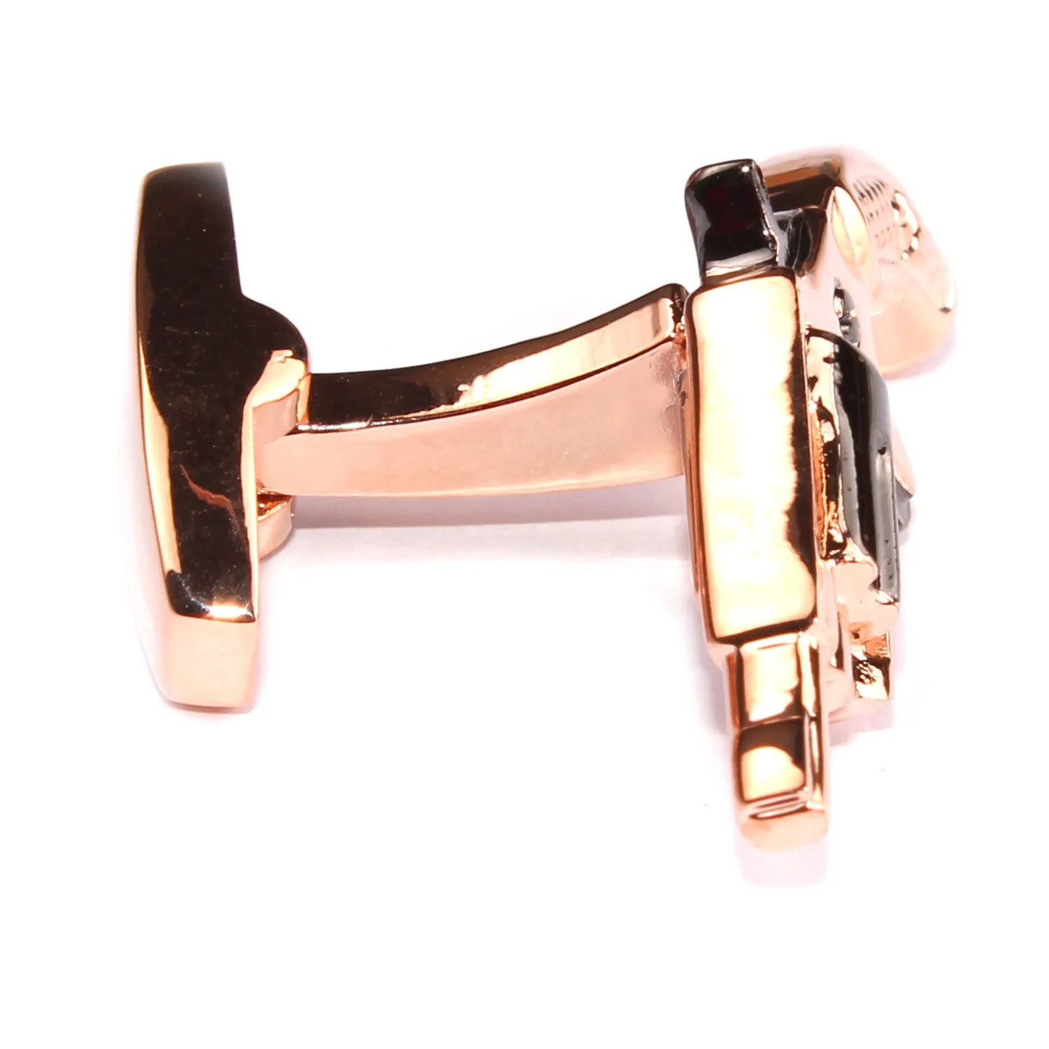 Rose Gold Revolver Gun Cufflinks sold by OTAA product image thumbnail 4