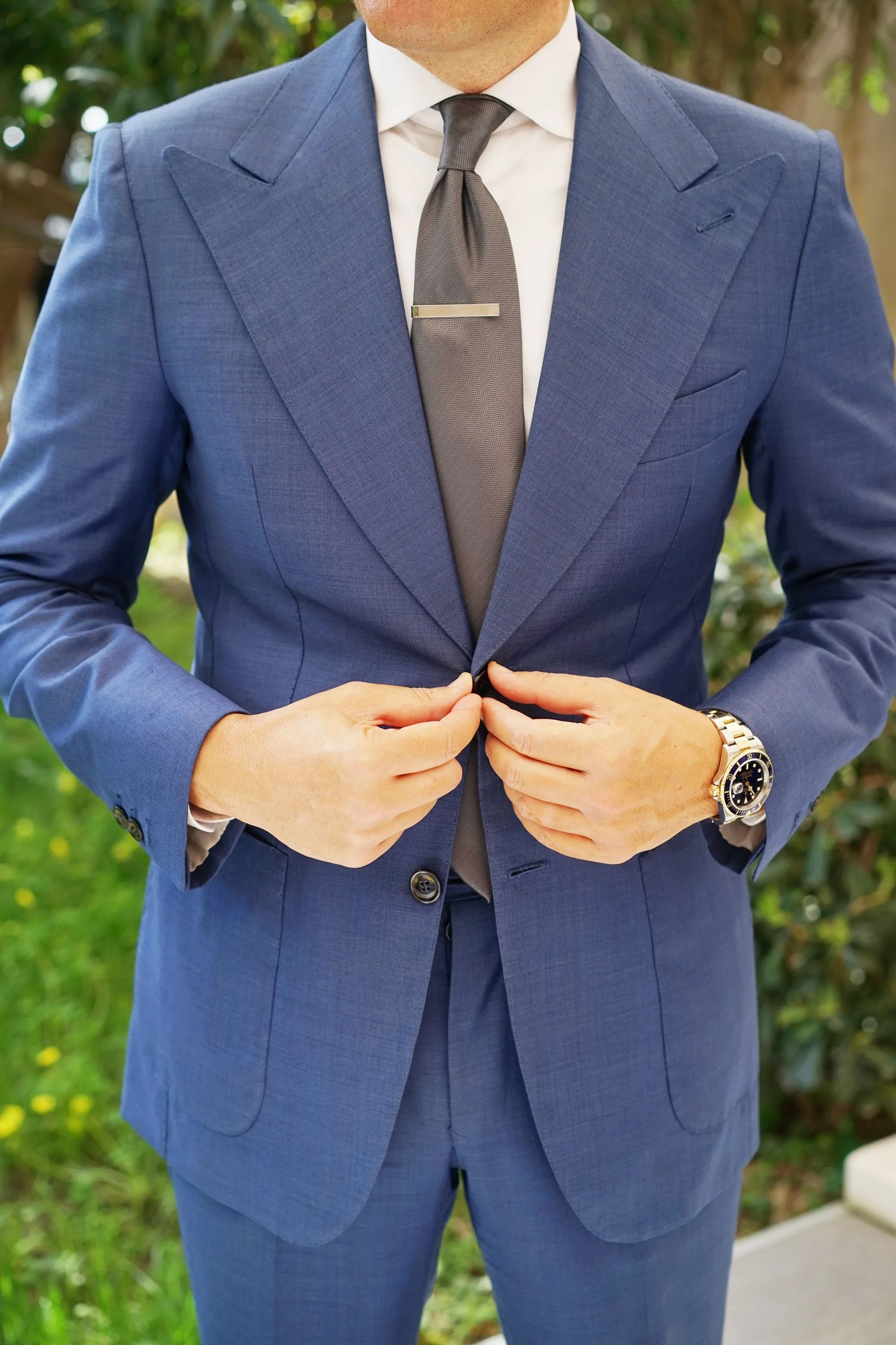Shining Silver Square Clasp Tie Bar sold by OTAA product image thumbnail 5