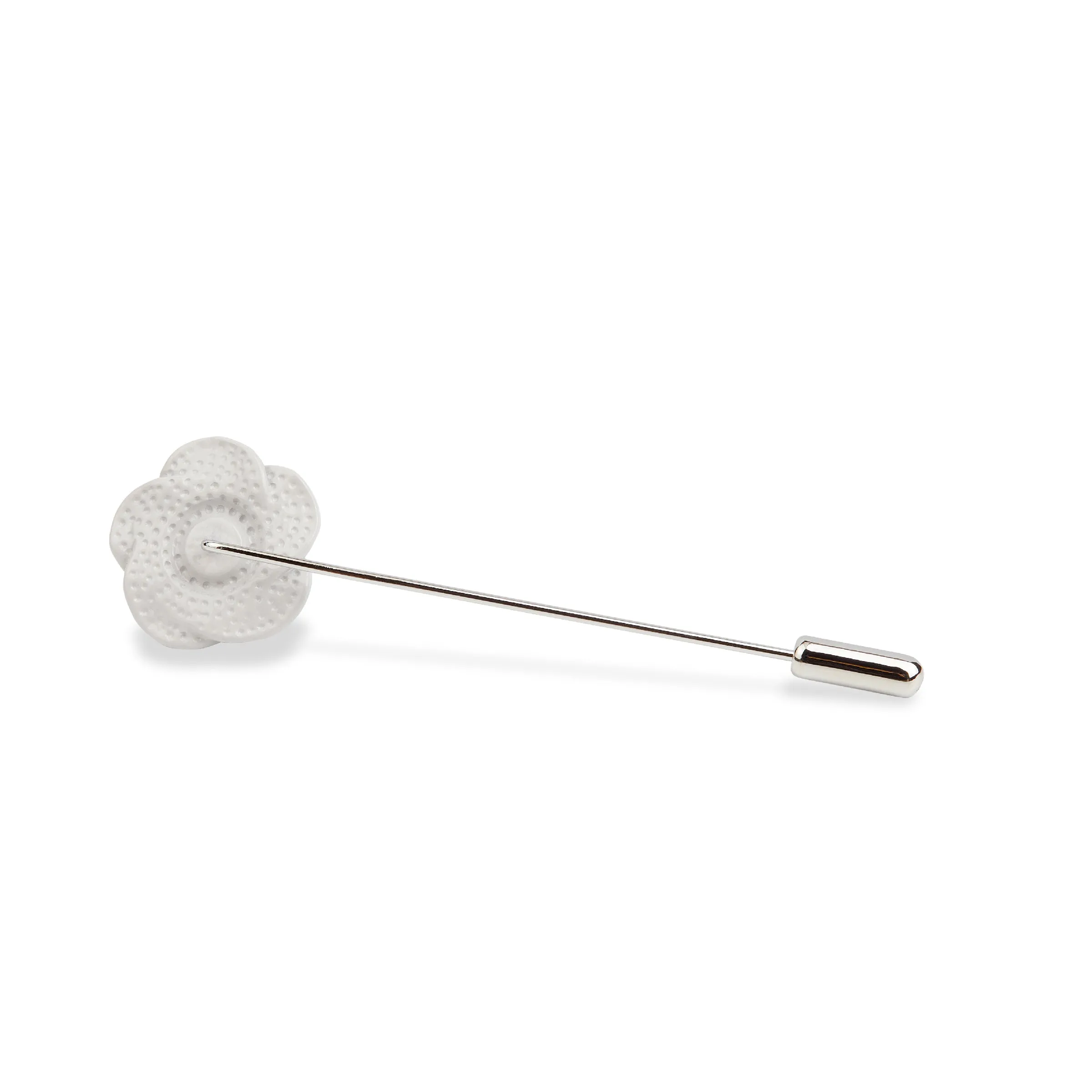Light Grey Rose Metal Lapel Pin sold by OTAA product image thumbnail 2