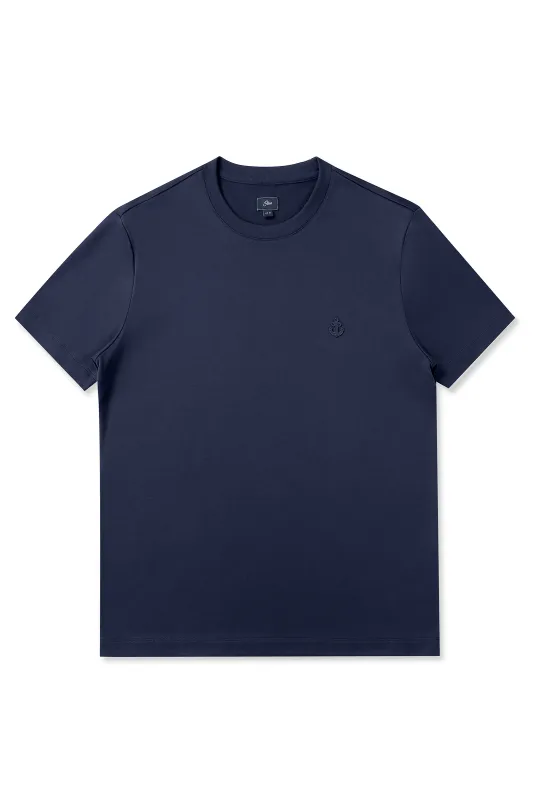 Navy Blue Slim Fit T-Shirt made by OTAA