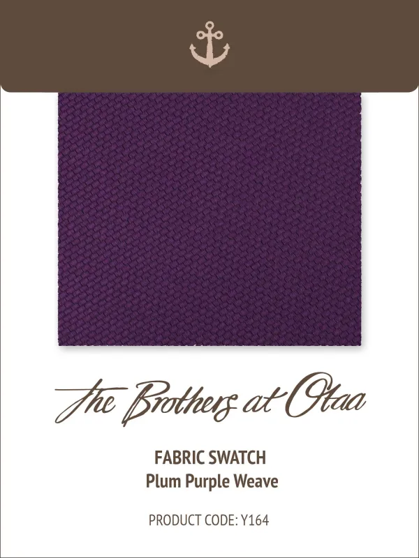 Fabric Swatch (Y164) - Plum Purple Weave made by OTAA