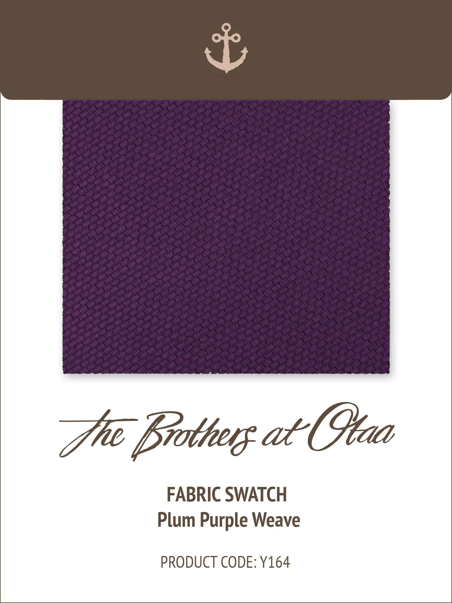 Fabric Swatch (Y164) - Plum Purple Weave sold by OTAA